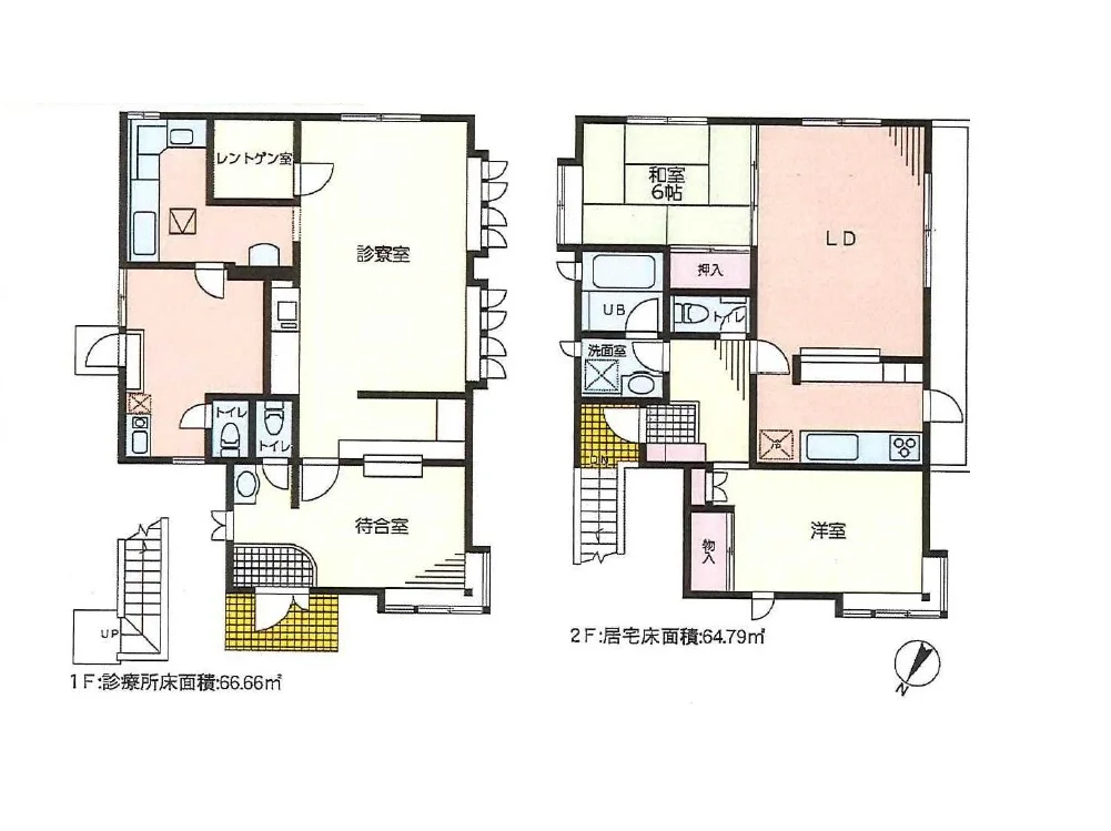 北八王子の歯科居抜きの平面図