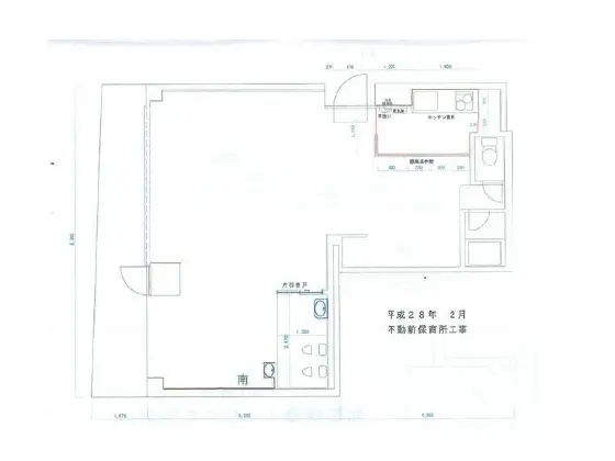 貸店舗(事務所仕様)の平面図