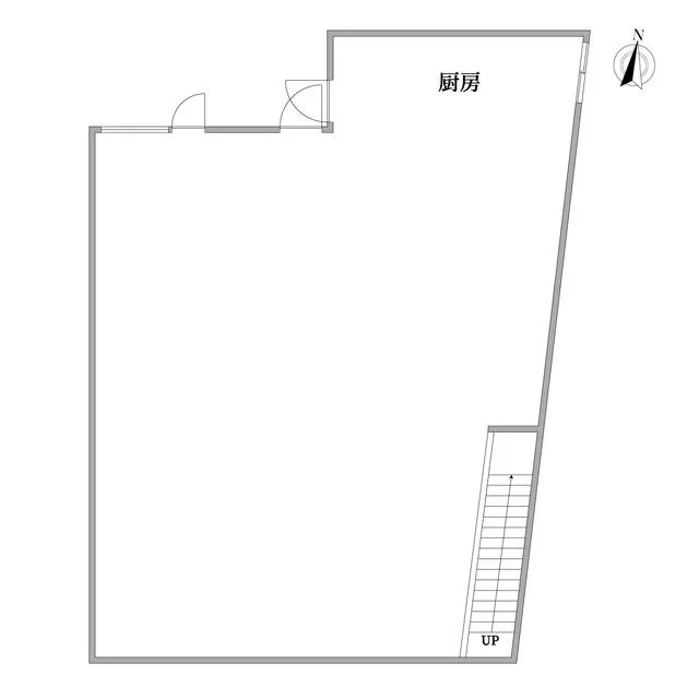 貸店舗(スケルトン)の平面図