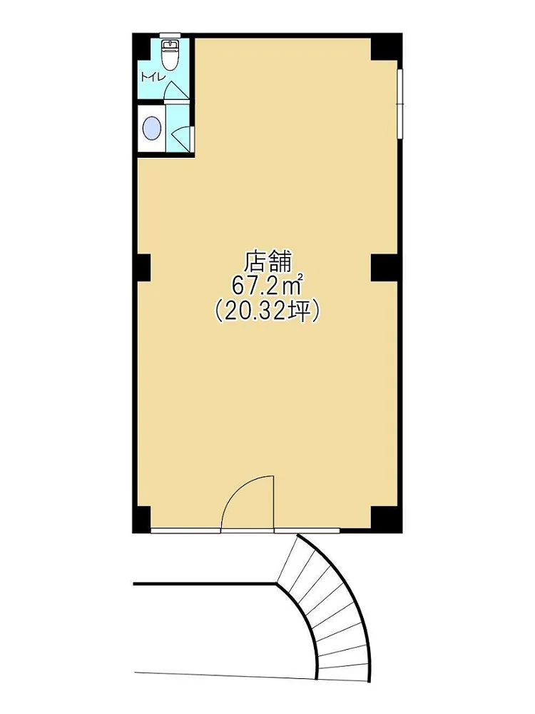 上福岡の居抜き店舗の平面図