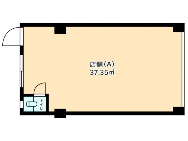 貸店舗(スケルトン)の平面図