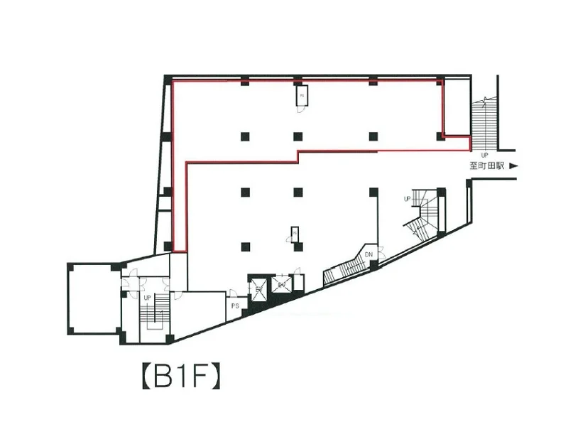 居酒屋の居抜き物件の平面図