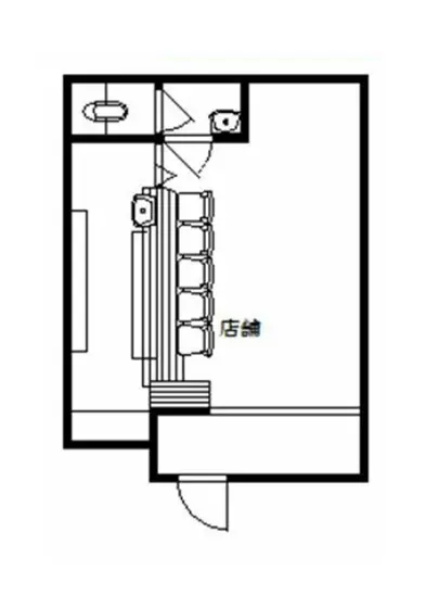 南柏の居抜き店舗の平面図