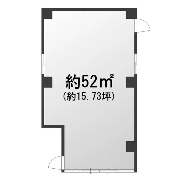 貸店舗(スケルトン)の平面図