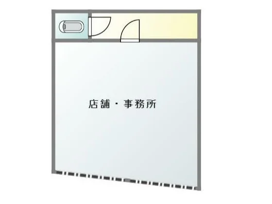 江北のスケルトン店舗物件の平面図