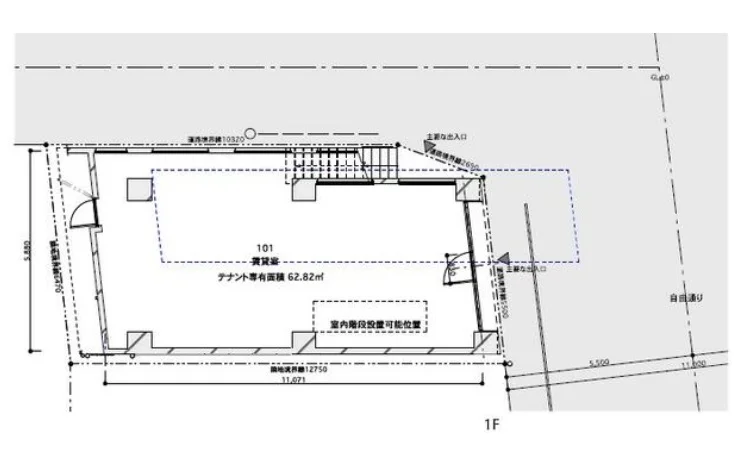 奥沢のスケルトン物件の平面図