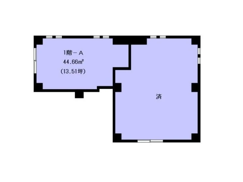 本厚木のスケルトン物件の平面図