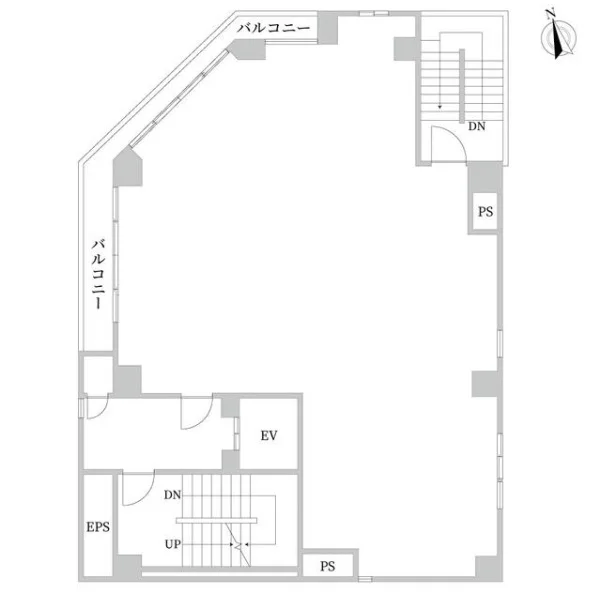 大森のスケルトン店舗物件の平面図
