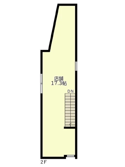 焼肉屋の居抜き物件の平面図