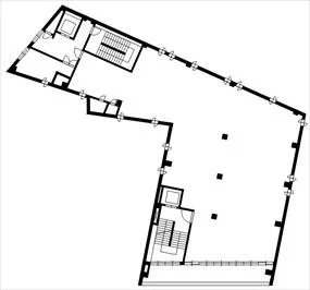 貸店舗(スケルトン)の平面図