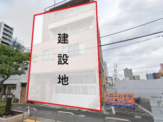 貸店舗(スケルトン)の外観