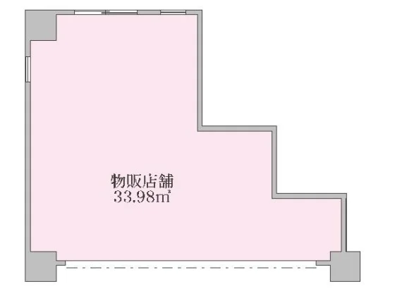 貸店舗(スケルトン)の平面図