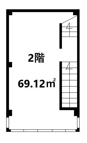 新所沢の事務所仕様店舗物件の平面図