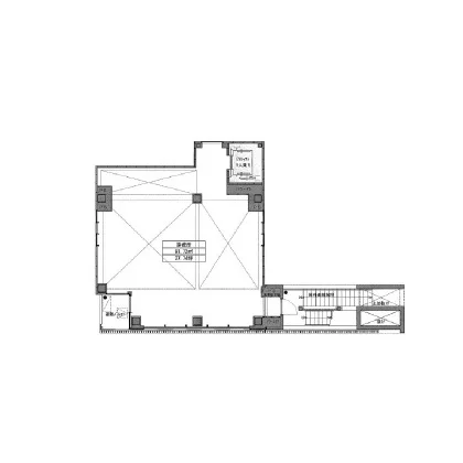 貸店舗(スケルトン)の平面図