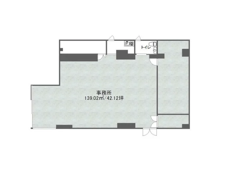 武蔵新田の事務所仕様物件の平面図