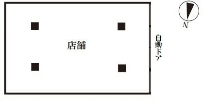 西国分寺のスケルトン店舗物件の平面図