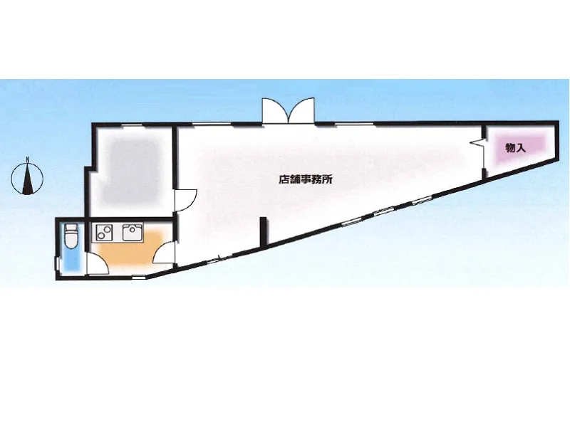 貸店舗(事務所仕様)の平面図