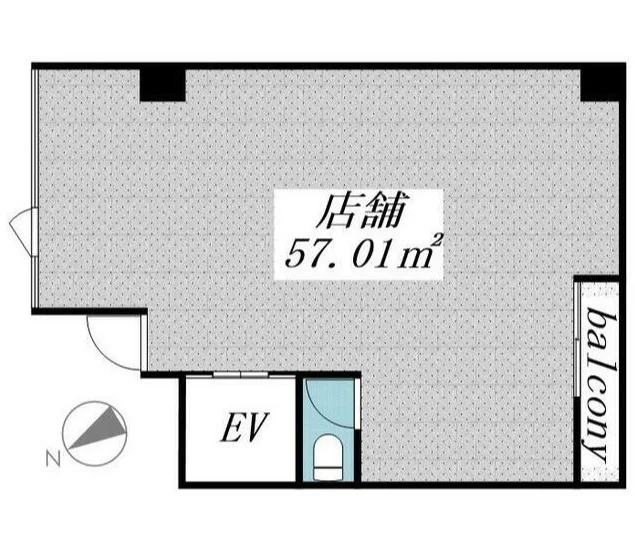 渋谷の事務所仕様物件の平面図