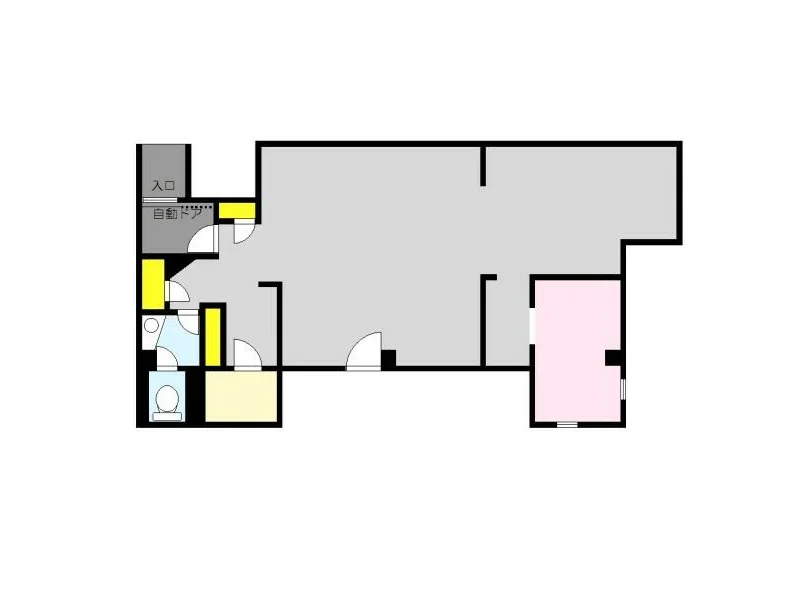 小作の居抜き店舗の平面図