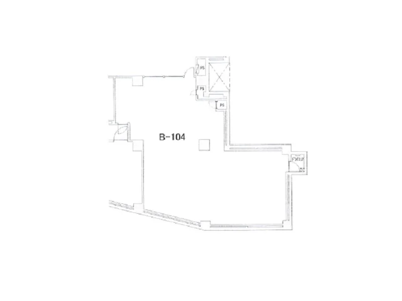 貸店舗(スケルトン)の平面図