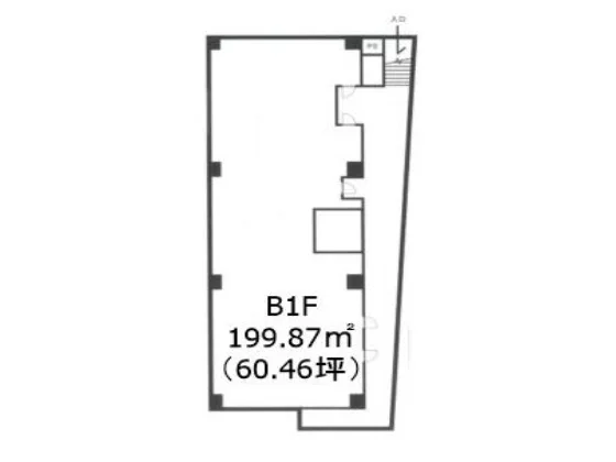 貸店舗(スケルトン)の平面図
