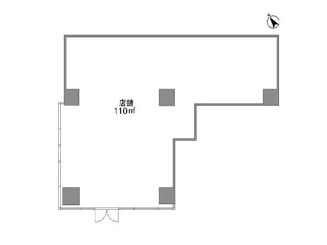 向ヶ丘遊園のスケルトン物件の平面図