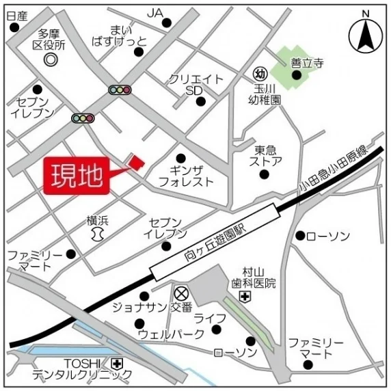 貸店舗(スケルトン)の地図