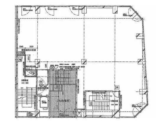 貸店舗(スケルトン)の平面図