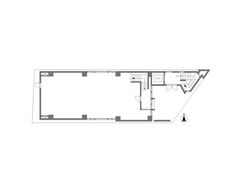 貸店舗(スケルトン)の平面図