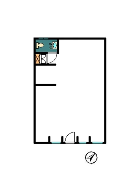 貸店舗(スケルトン)の平面図