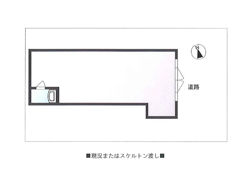 自由が丘の物販居抜きの平面図