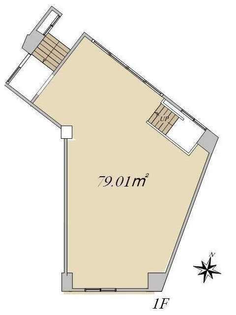 貸店舗(スケルトン)の平面図