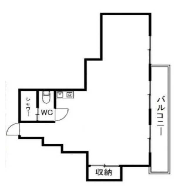 渋谷の居抜き店舗の平面図