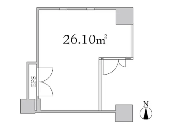 東中野のスケルトン店舗物件の平面図