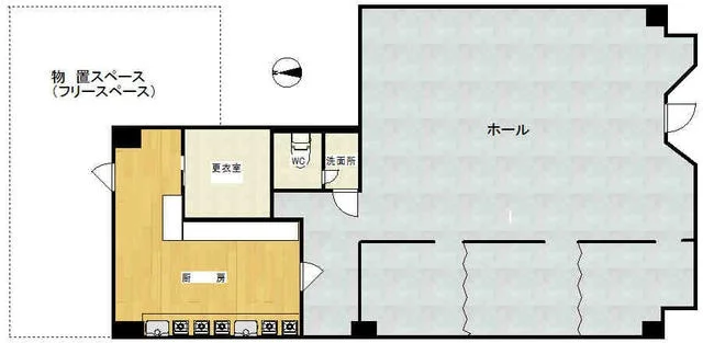 錦糸町の居抜き店舗の平面図