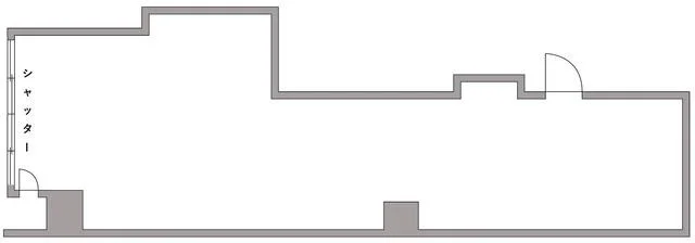 貸店舗(スケルトン)の平面図