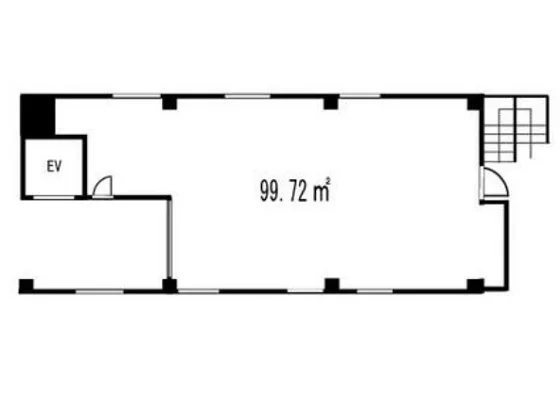 貸店舗(スケルトン)の平面図