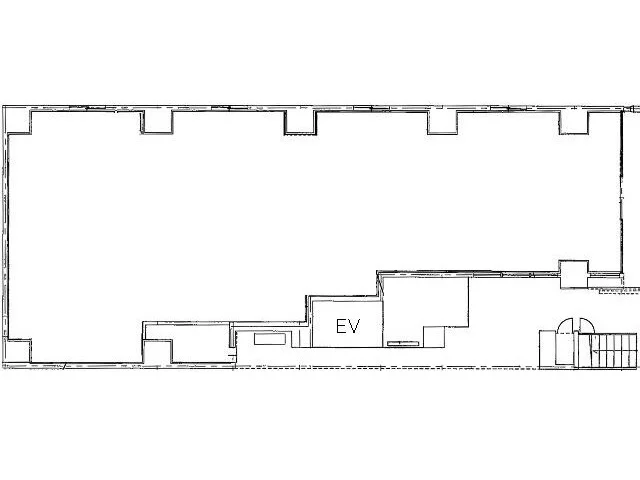 新宿のスケルトン店舗物件の平面図