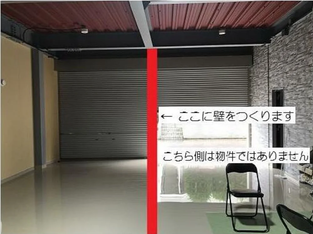 新所沢のスケルトン店舗物件の内装