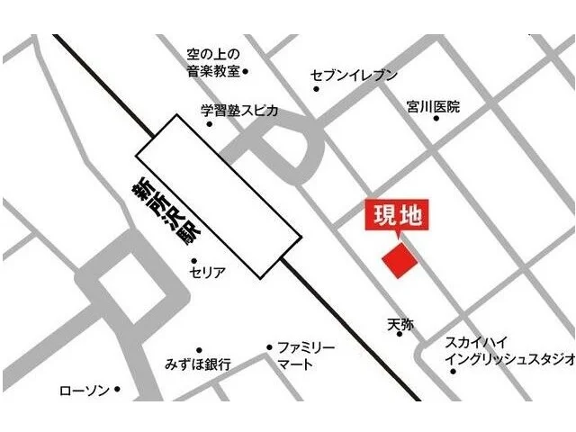 新所沢のスケルトン物件の地図