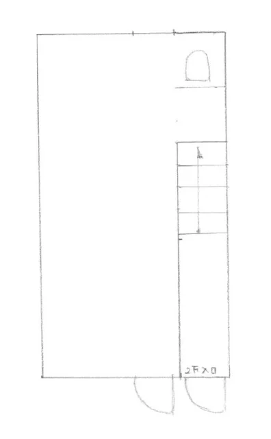 立会川のスケルトン店舗物件の平面図