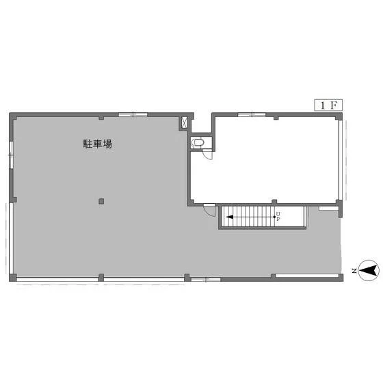 東飯能のスケルトン店舗物件の平面図