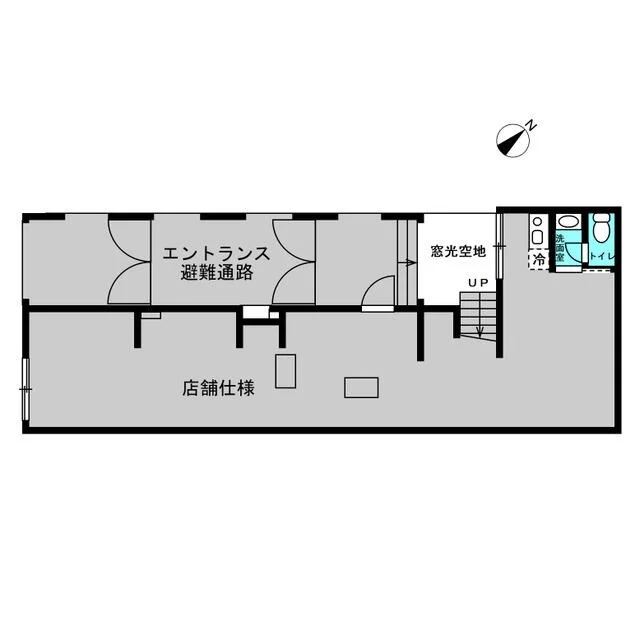 貸店舗(スケルトン)の平面図