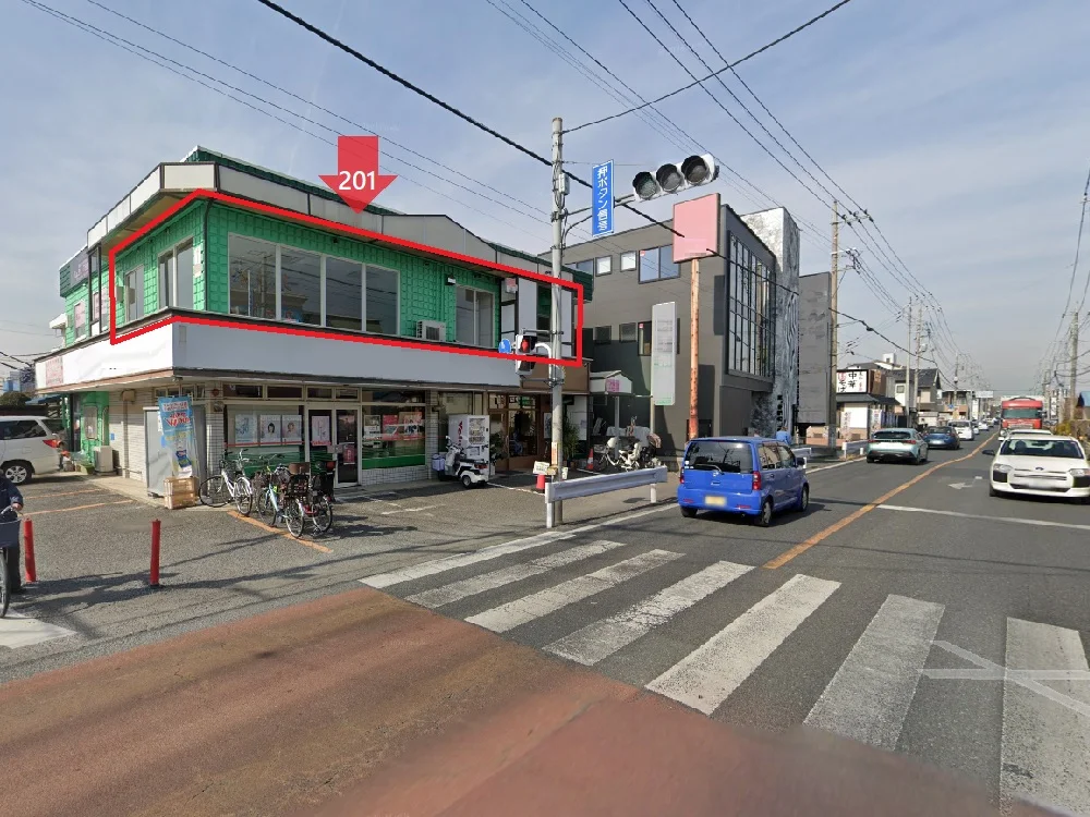 新河岸の事務所仕様店舗物件の外観