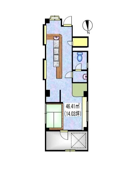 スナック・パブの居抜き物件の平面図
