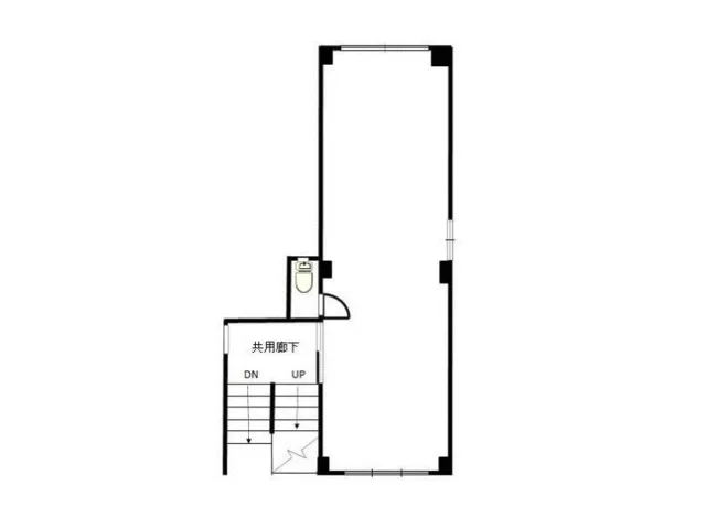 京急久里浜のスケルトン店舗物件の平面図