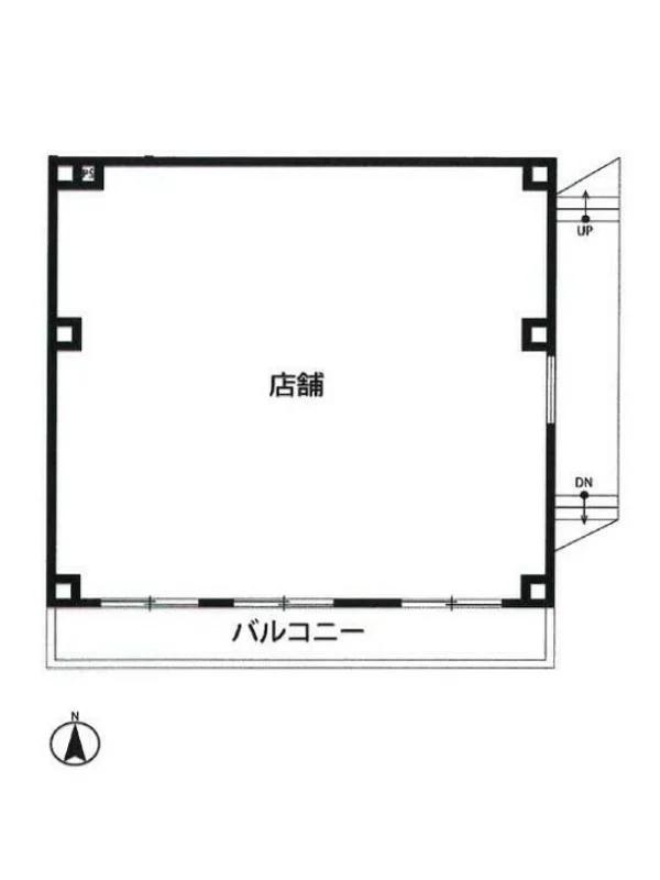 貸店舗(スケルトン)の平面図