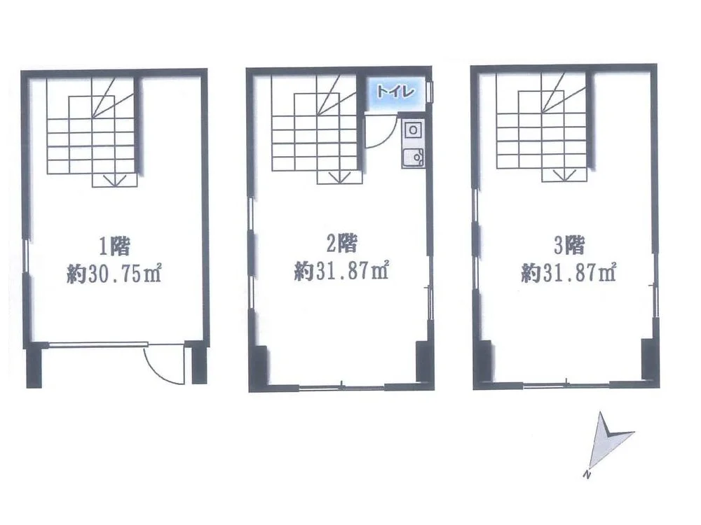 馬喰町の居抜き店舗の平面図