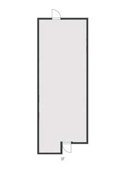 府中本町のスケルトン店舗物件の平面図