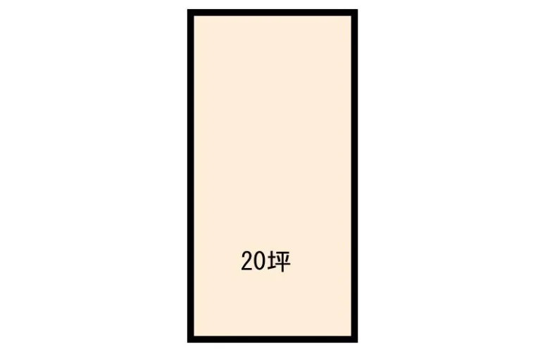 京王永山のスケルトン店舗物件の平面図